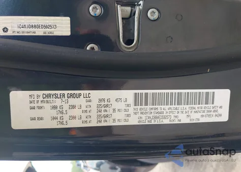 2014 Jeep Compass Sport из США, поврежденный, VIN 1C4NJDBB0ED592573